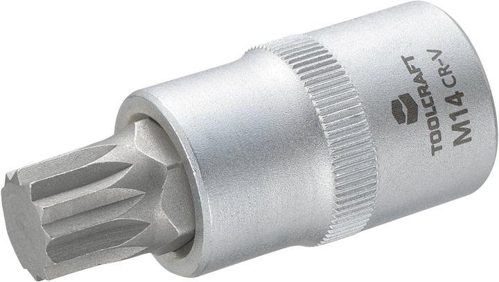 Produktbild Toolcraft Steckschlüssel-Einsatz 12.5 mm (1/2”) mit Vielzahn-Bit M14 (14 mm)