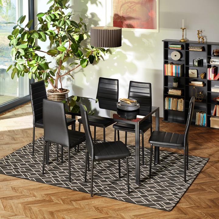 Produktbild tectake 6x Esszimmerstuhl