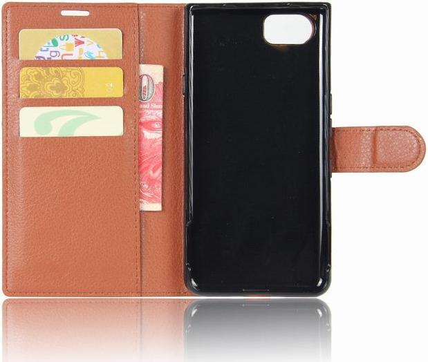 Produktbild MU Classic Litchi Leder Bookcover (Blackberry KEYone)