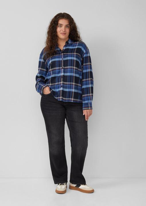 Immagine prodotto s.Oliver Bluse Karierte Hemdbluse mit Raffung am Rücken (48)