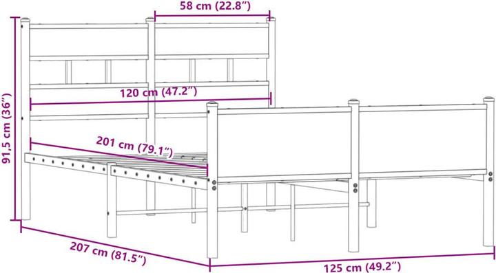 Image du produit vidaXL Bettgestell (120 x 200 cm)