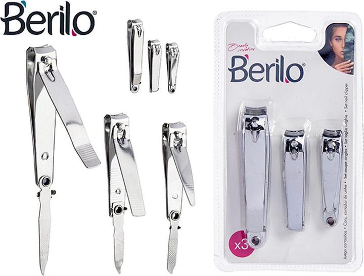Produktbild Berilo Nagelknipser 1703239 Silberfarben Metall (12 Stück)