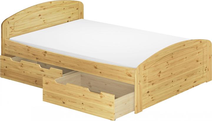 Produktbild Erst-Holz Funktionsbett Doppelbett Bettkasten Rollrost Matratze 140x200 Seniorenbett Massivholz 60.50-14 M (140 x 200 cm)