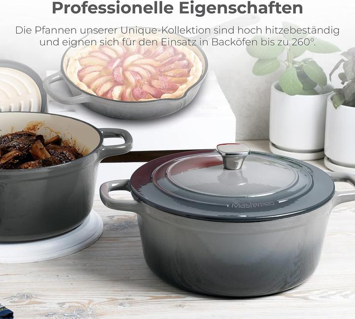 Actual product image MasterPRO Unique 7-Piece Cookware Set with Ergonomic Handles for All Stovetops (Frying pan, Pot, Cast iron)