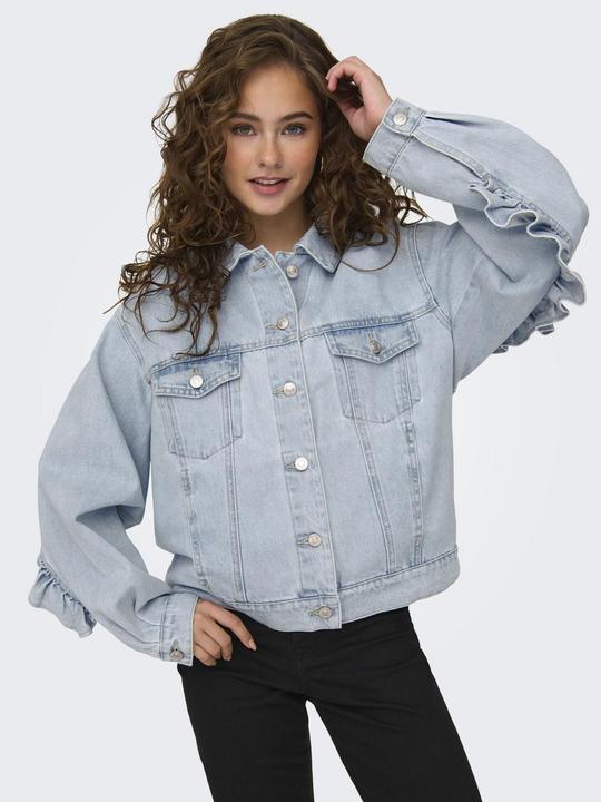 Actual product image Only Fly-away collar jacket denim jacket (XL)