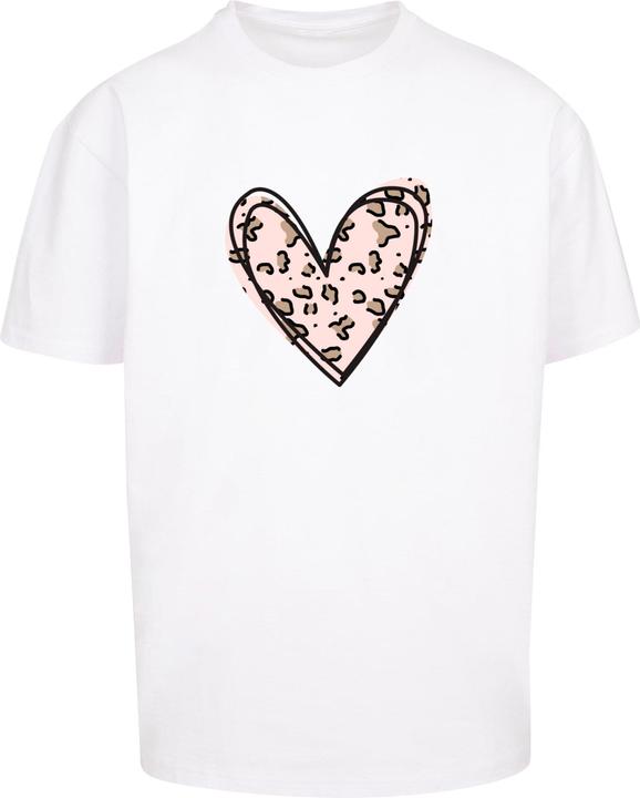 Produktbild Merchcode Valentines Day - Leopard Heart Heavy Oversize Tee - 118095 (XL)