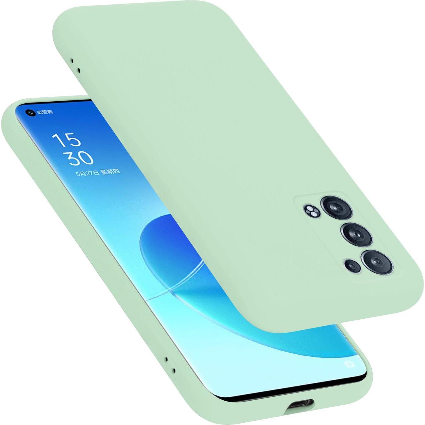 Cadorabo TPU Hülle für Oppo Reno6 PRO 5G Liquid (Oppo Reno 6 Pro 5G), Smartphone Hülle, Grün