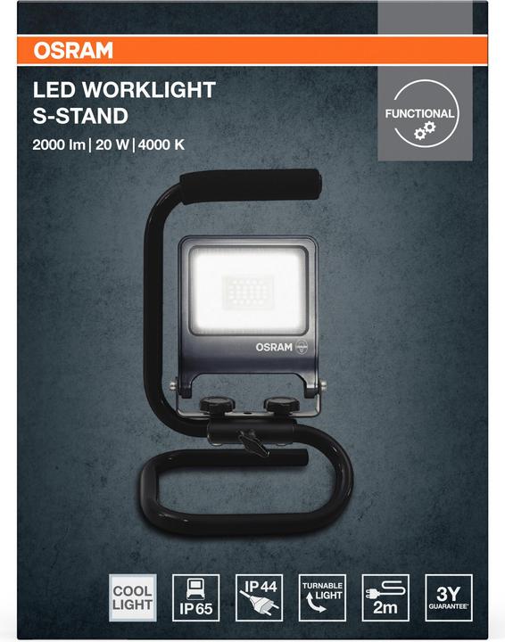 Image du produit Osram LED Aussen-Strahler WORKLIGHTS S-STAND 20W 840 Neutralweiss 4099854572050