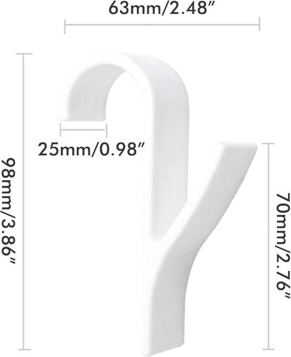 Actual product image König Design Towel hook bathroom no drilling plastic towel rail for radiators