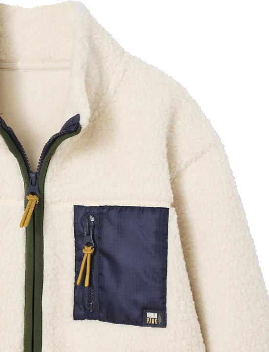 Produktbild Vertbaudet Jungen Teddyfleecejacke mit Reissverschlusstasche (116)