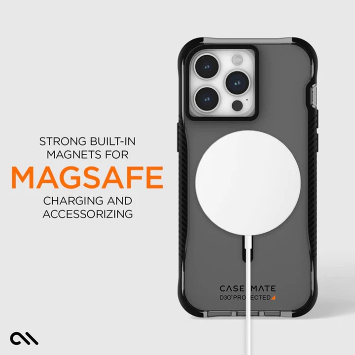 Produktbild Case-Mate Tough Grip Plus D3O MagSafe - iPhone 15 Pro Max Hülle (Rauch/Schwarz) (Apple iPhone 15 Pro Max)