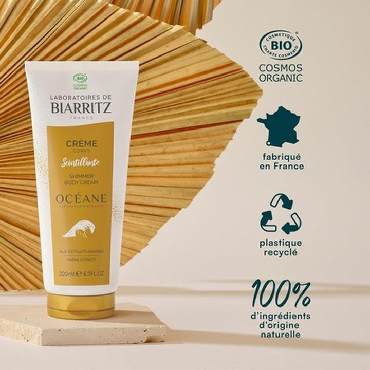 Produktbild Laboratoires de Biarritz Oceane Shimmer Body Cream Organic 200ml (Körpercreme, 200 ml)