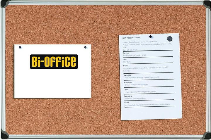 Produktbild Bi-Office Korktisch, 180x90cm, Aluminiumgestell (180 x 90 cm)