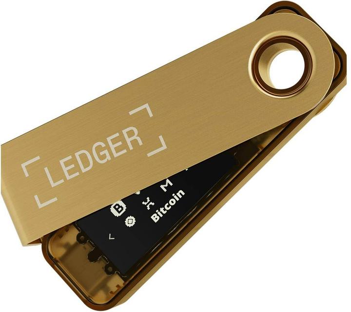 Actual product image Ledger Nano S Plus - Gold (Ethereum Classic, Bitcoin, Dash, Dogecoin, Litecoin, Others)