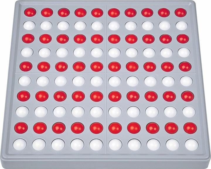 Actual product image ABACO 100, red / white, rows (German)