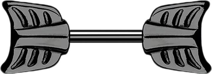 Produktbild Star Piercing Micro Barbell schwarz mit Pfeil (ohne Messing, Chirurgenstahl 316L)