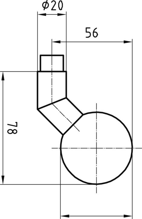 Actual product image Glutz Door knobs cranked 5825 E (Door knob)