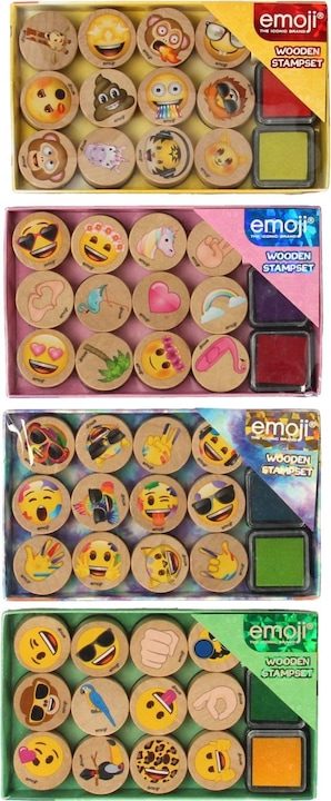 Immagine prodotto Set di timbri Emoji in legno