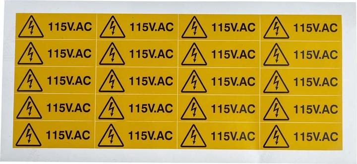 Immagine prodotto Rs Pro Cartello di sicurezza, Inglese, Nero/Giallo, Pericolo: Elettricità, H 20 mm L 60mm