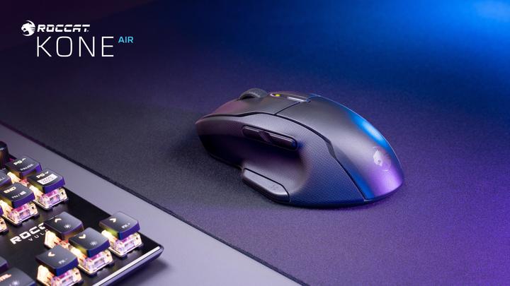 Produktbild Roccat Kone Air schwarze kabellose Gaming-Maus (Kabelgebunden, Kabellos)