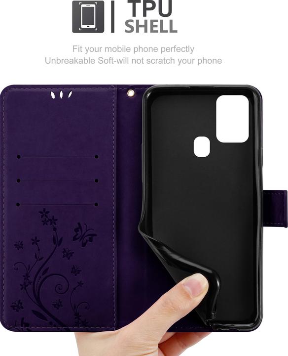 Actual product image Cadorabo Flower Book Cover (Samsung Galaxy A21s)