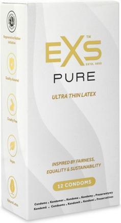 Actual product image EXS "Pure" 12 thin, vegan condoms made of fair trade latex - with environmentally friendly packaging (12 pcs.)
