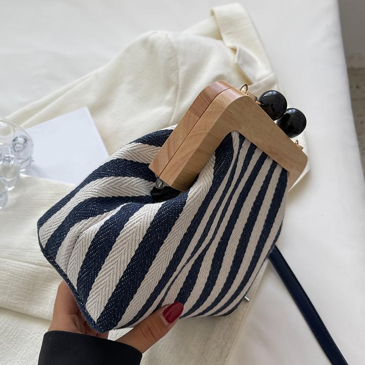 Immagine prodotto Only-Bags.Store Pochette da donna per feste serali, borsa a tracolla con motivo a righe, moda di design