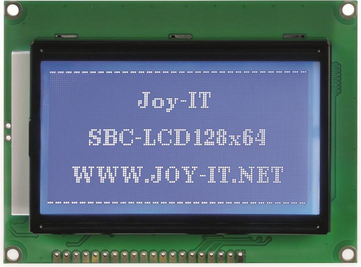Image du produit Joy-it Écran LCD Blanc Bleu 128 x 64 pixels (L x H x P) 93 x 70 x 12 mm