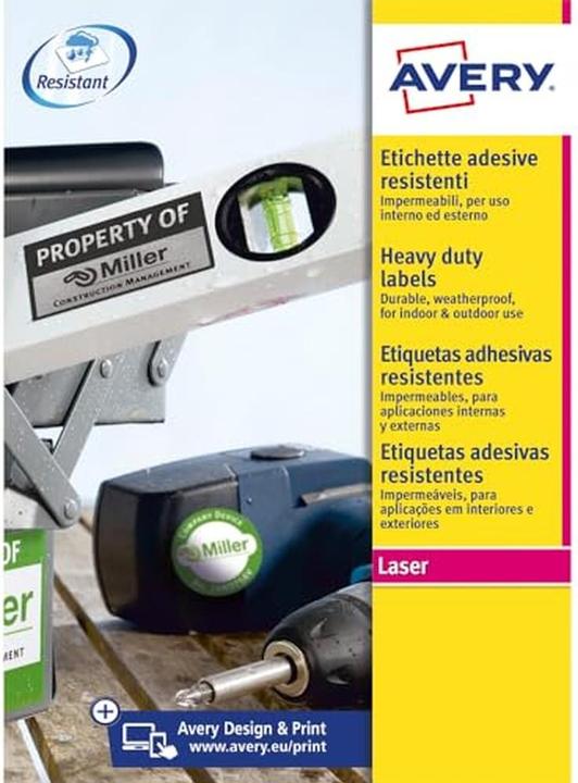 Actual product image Avery Type plate labels