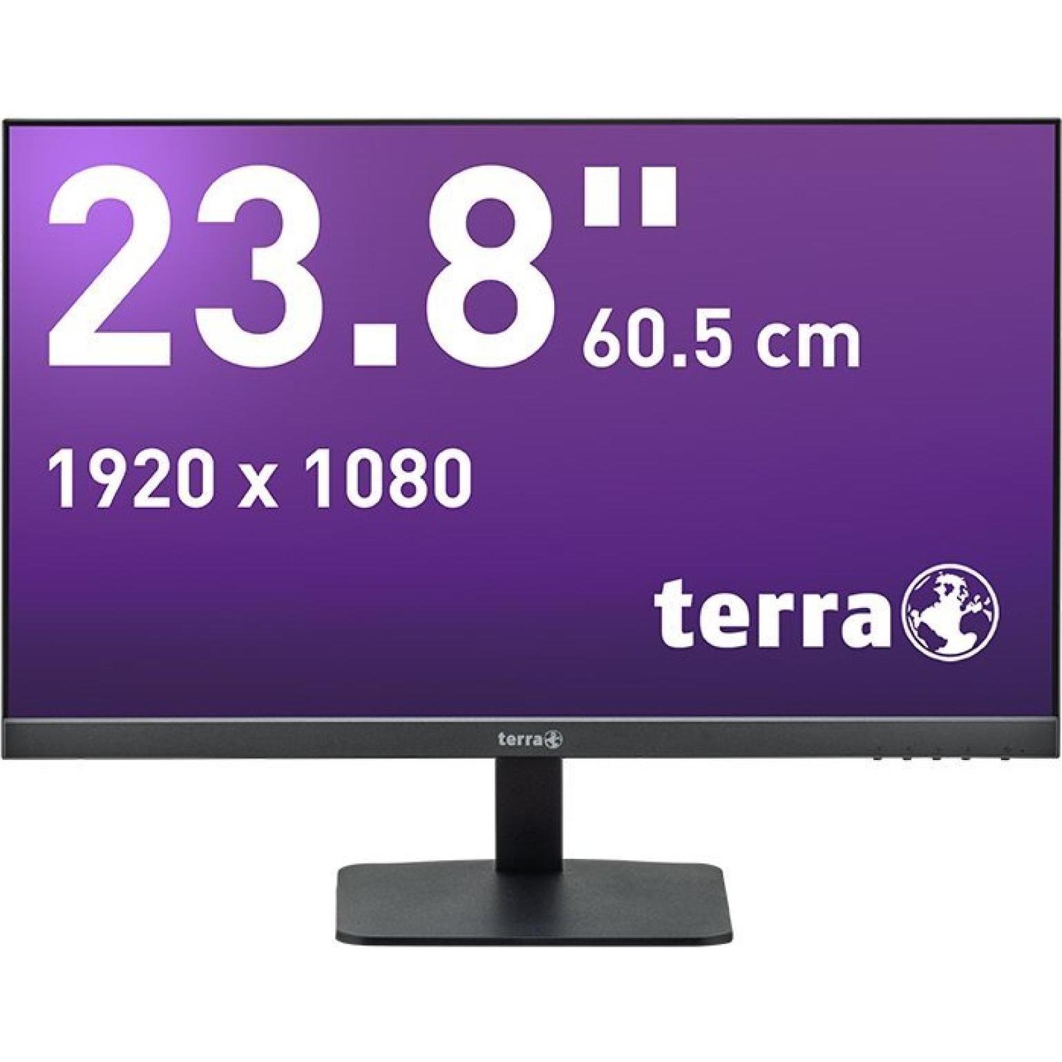 Wortmann Terra 2427W V2 (1920 x 1080 Pixel, 23.80"), Monitor, Schwarz
