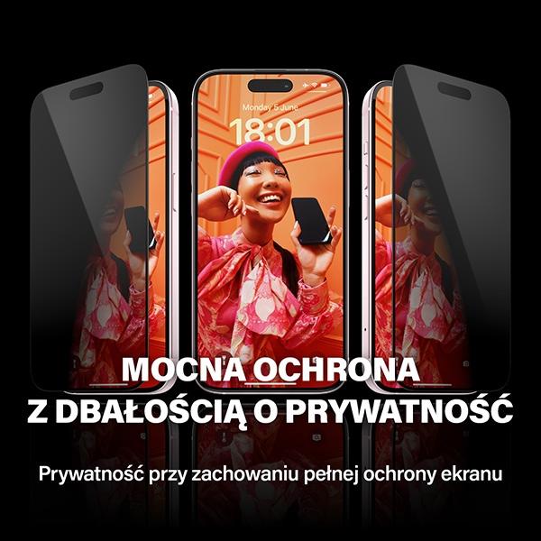 Immagine prodotto PanzerGlass Proteggi schermo Privacy Ultra-Wide Fit (1 pz., Apple iPhone 15 Pro)