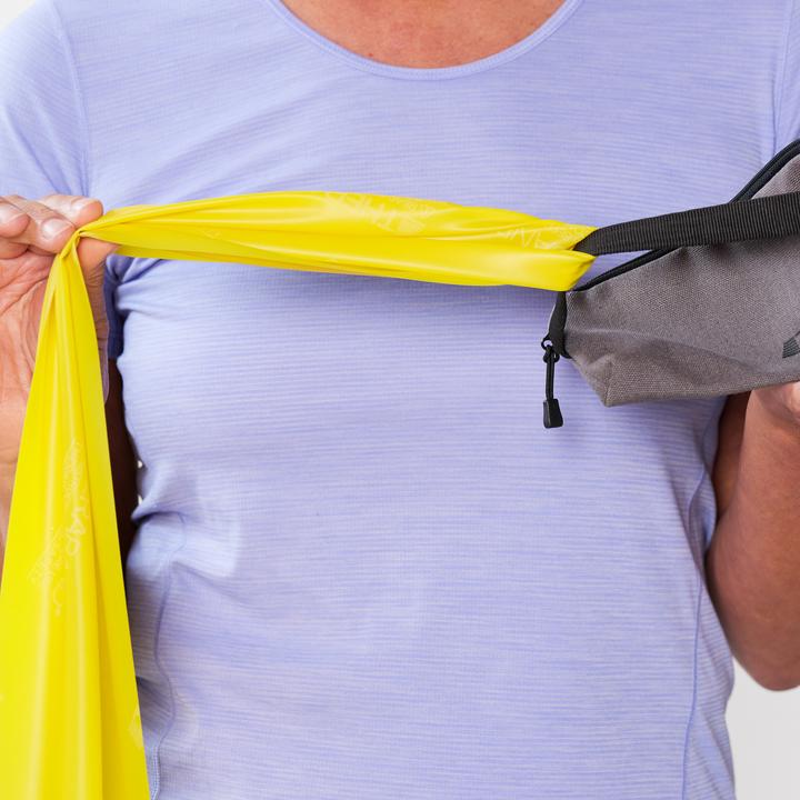 Actual product image TheraBand 2.50m incl. door anchor + bag yellow Resistance 1.3kg Terrabands gymnastics band fitness band (2.50 m, Easy)