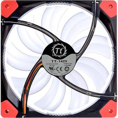 Thumbnail - Thermaltake Ventilator Luna 14 LED Rot CL-F022-PL14RE-A (140 mm, 1000 U min, Rot) (140 mm, 1 x), PC Lüfter, Schwarz