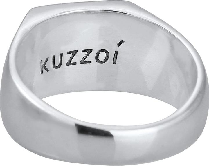 Image du produit Kuzzoi Bague homme sceau émail Logo Basic 925 argent (64, Argent 925)