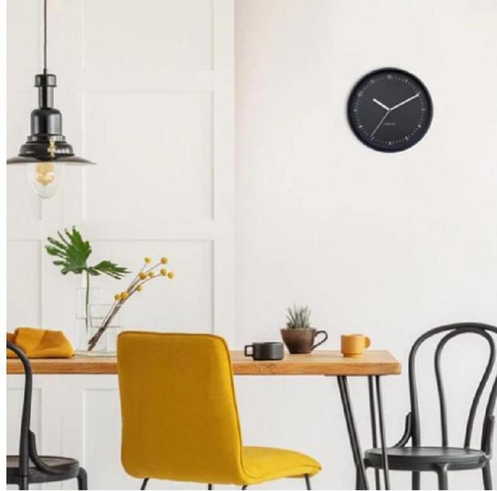 Actual product image Nextime 3305ZW - Berlin" wall clock, Silent, Black, Aluminium, 30 cm (30 cm)