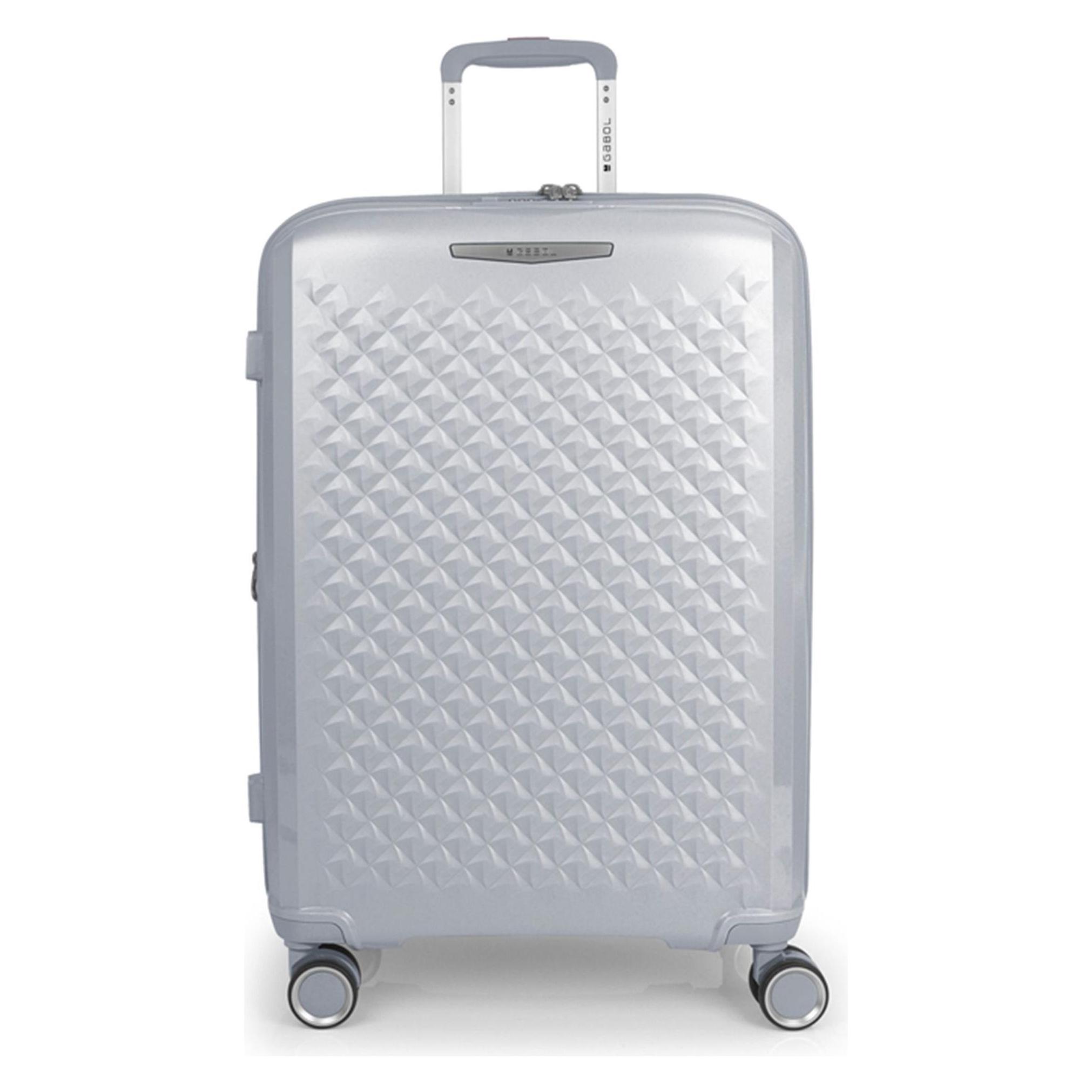 Gabol, Koffer, Queens 4-wiel Trolley M 64, 5 Cm Met Uitbreidingsvouw, Zilver, (72 l)