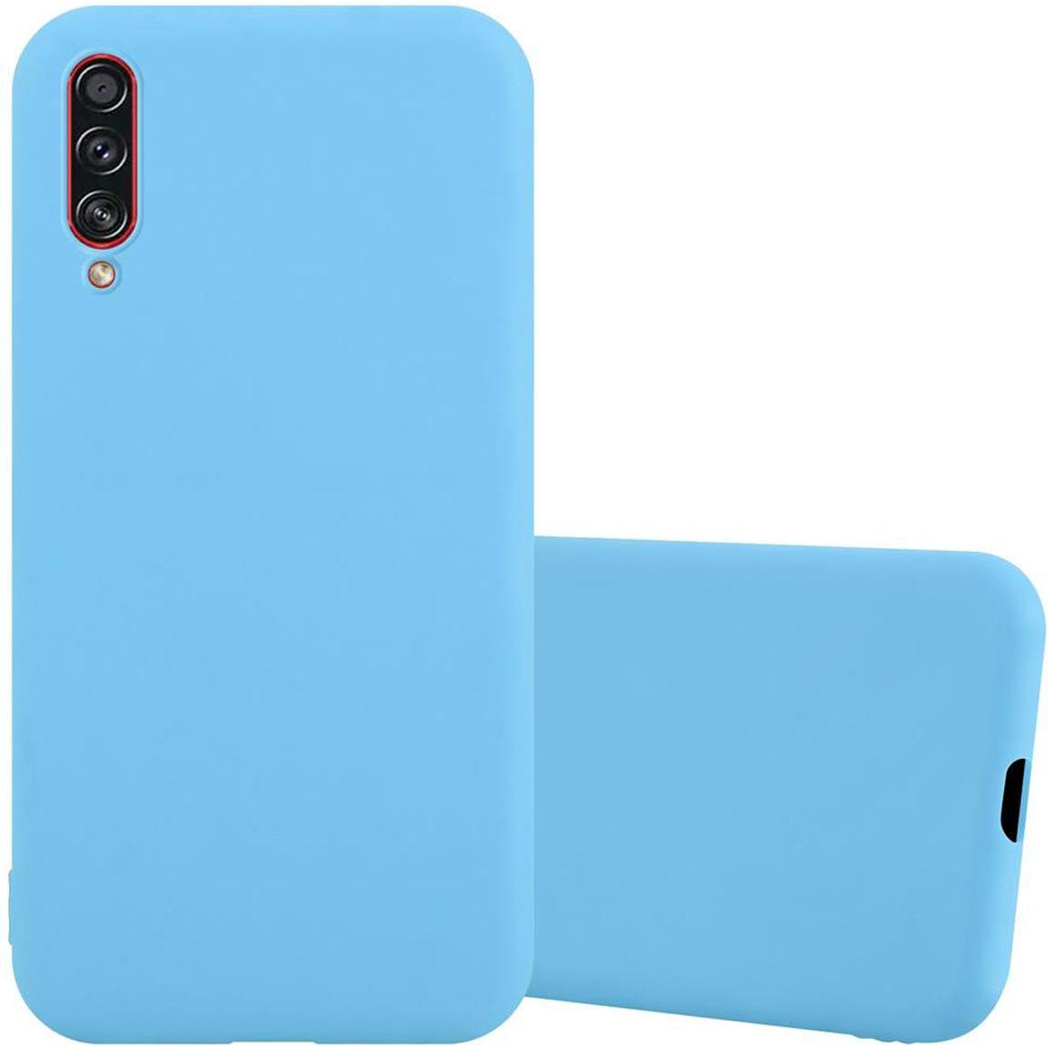 Cadorabo TPU Candy Cover (Samsung Galaxy A70S), Smartphone Hülle, Blau