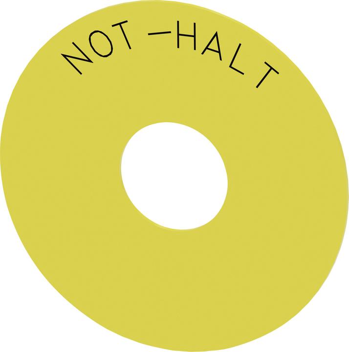 Actual product image Siemens Round backing Emergency stop yellow