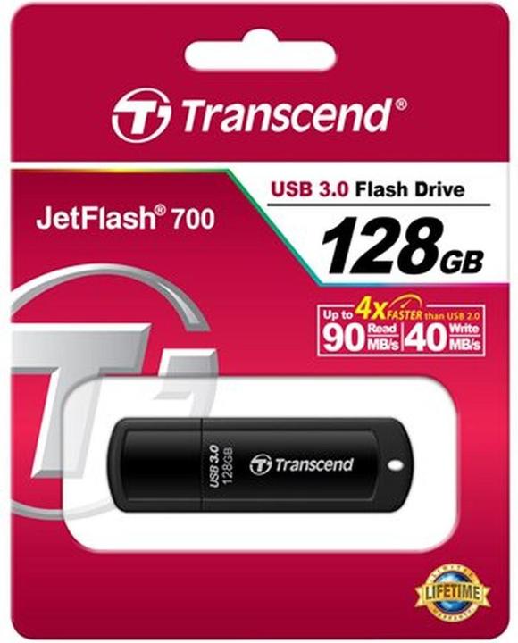 Image du produit Transcend JetFlash 700 (128 Go, USB-A)