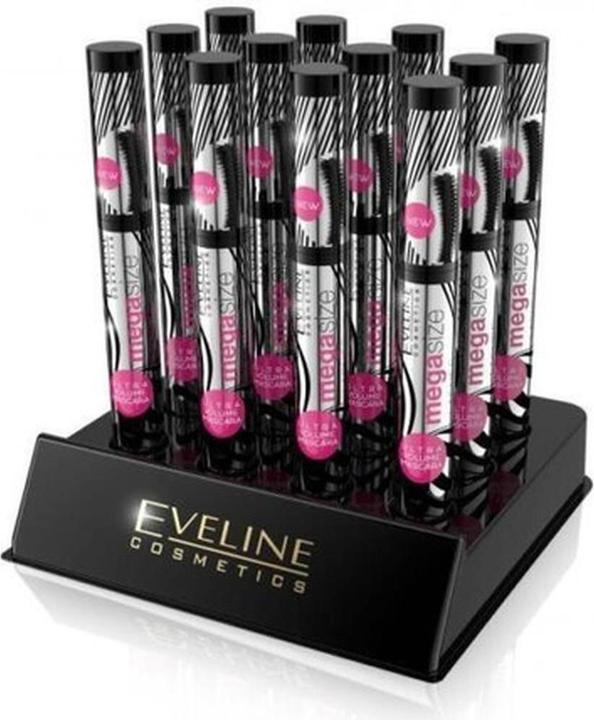 Eveline MEGA SIZE Mascara Ultra Long Lashes and Volume - Pack of 11 + 1 Tester