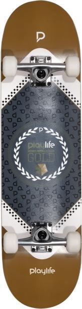Playlife Heavy Metal Gold Skateboard