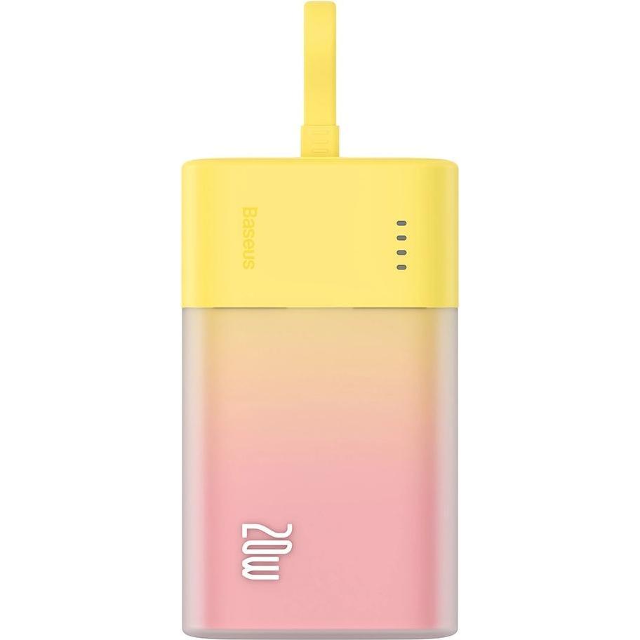 Baseus Popsicle 5200mAh 20W Powerbank with Built-in Lightning Cable (+ White Simple USB-C - U (5200 mAh, 20 W), Powerban...
