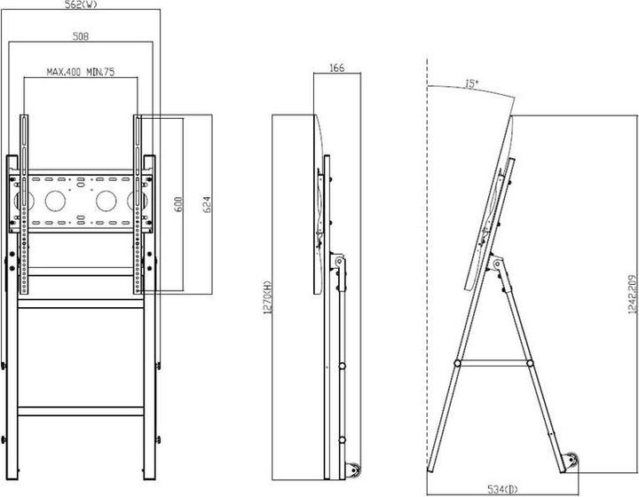 Actual product image Multibrackets M Tilt and Roll Easel (Device-specific, 55", 80 kg)