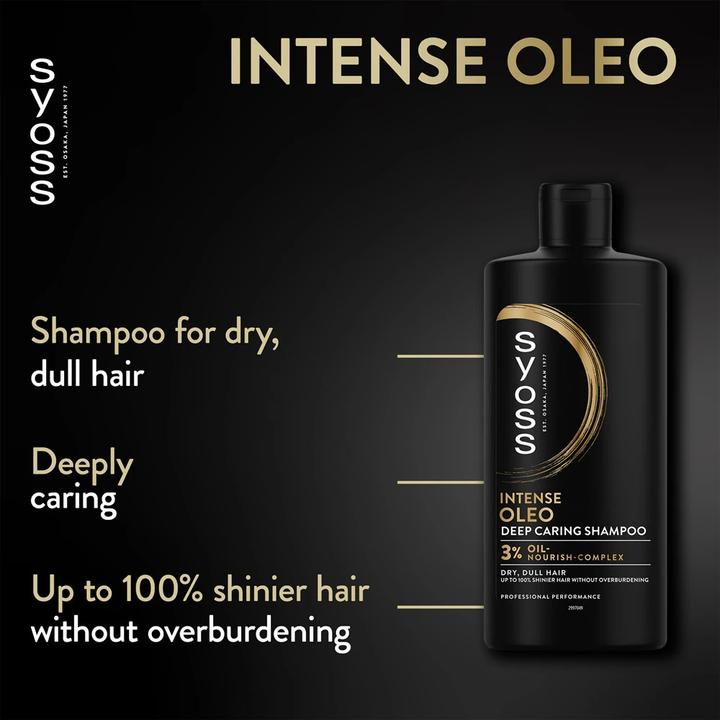 Immagine prodotto Syoss Oleo Shampoo Intenso per Capelli Secchi e Spenti per Ridare Lucentezza e Morbidezza 440Ml (Shampoo liquido, 440 ml)