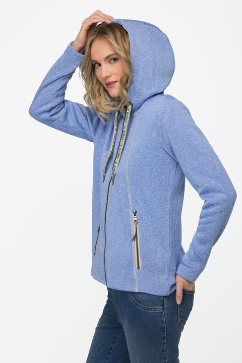Produktbild Laurasøn Strickfleece-Jacke, Kapuze, Zipptaschen (L)