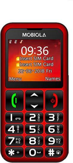 Actual product image Gsm-Telefon Mobiola Mb700 2g-Telefon Für Senioren Rot