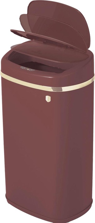 Produktbild BerlingerHaus Design Abfalleimer aus Metall, mit Sensor, 58l, bordeaux (58 l)