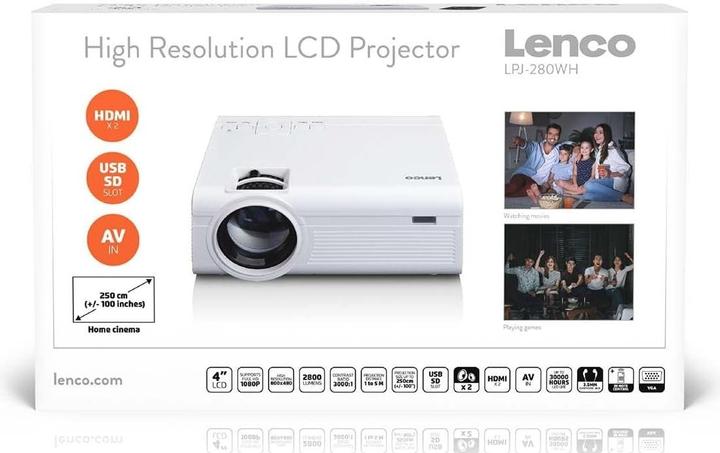 Produktbild Lenco LPJ-280WH (WVGA, 2800 lm)