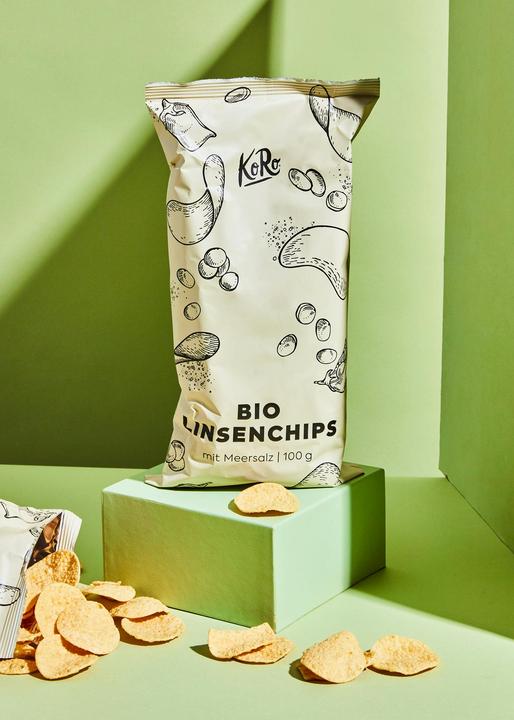 Produktbild KoRo Bio Linsenchips mit Meersalz (100 g, 1 Stk.)