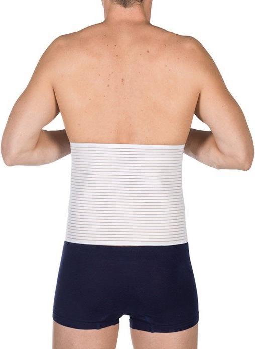 Produktbild Bilasto Uno Bauchbandage Herren L weiss mit Micro-Klettverschluss (L)